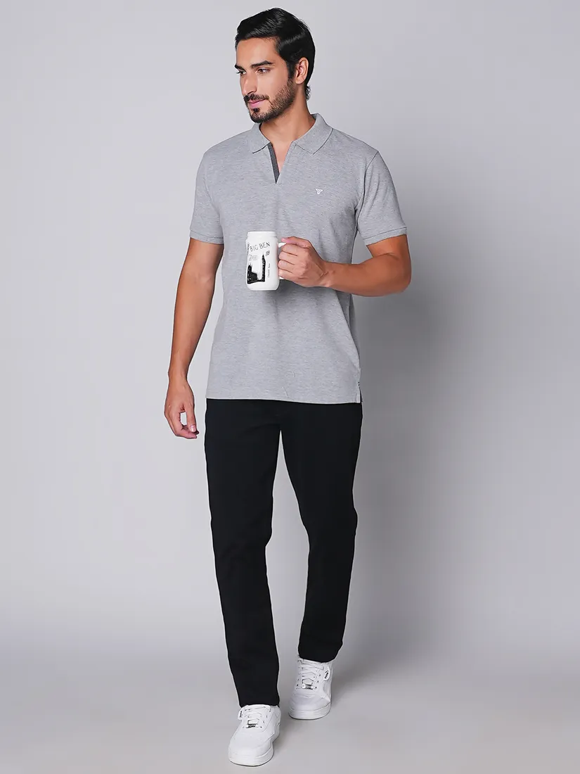 Tessio Men Slim Fit Solid T-Shirt