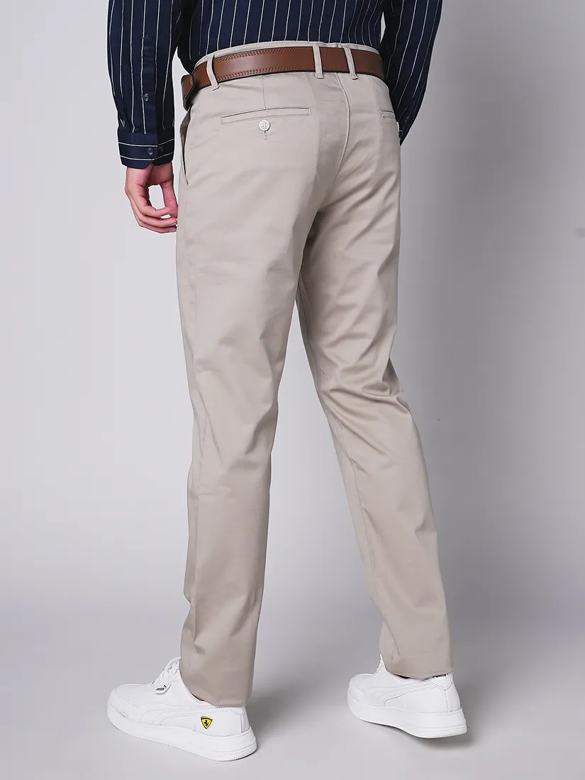 Mozzo Men Slim Fit Solid Casual Trouser