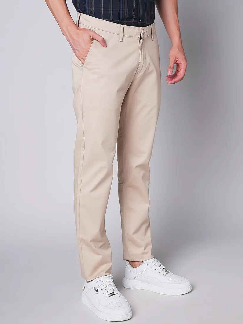 Mozzo Men Slim Fit Solid Casual Trouser