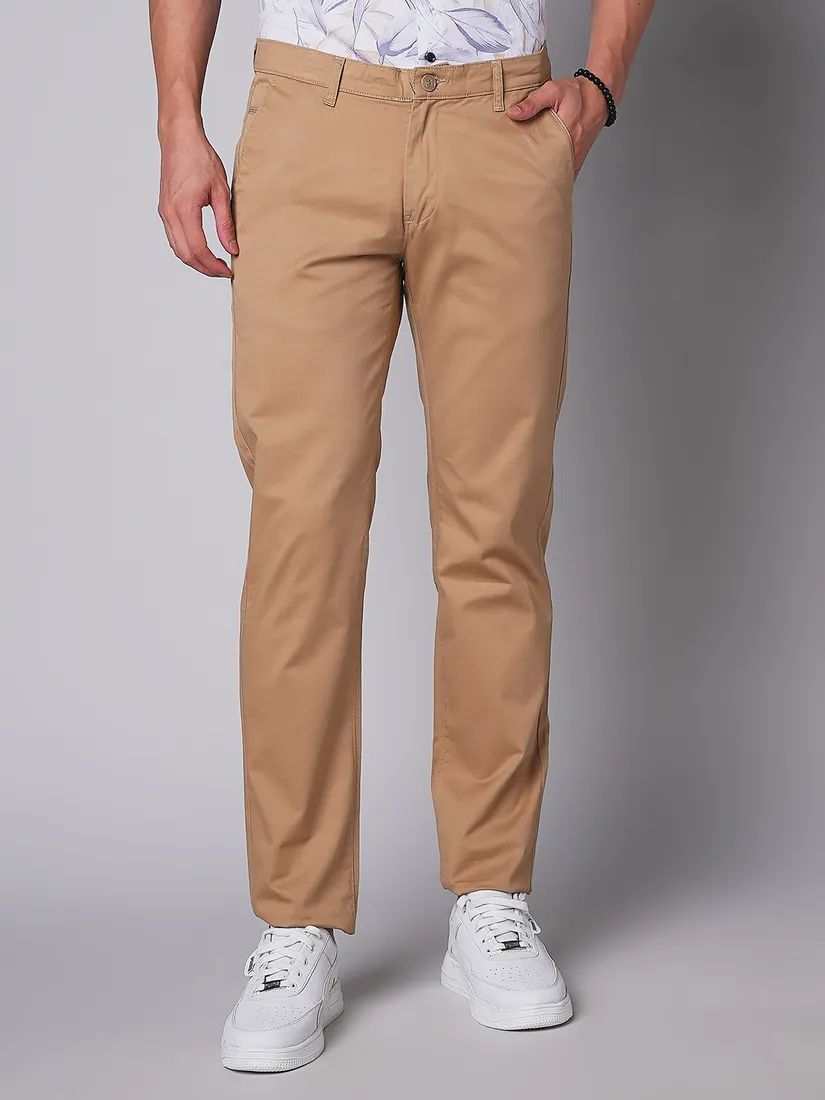 Mozzo Men Slim Fit Solid Casual Trouser