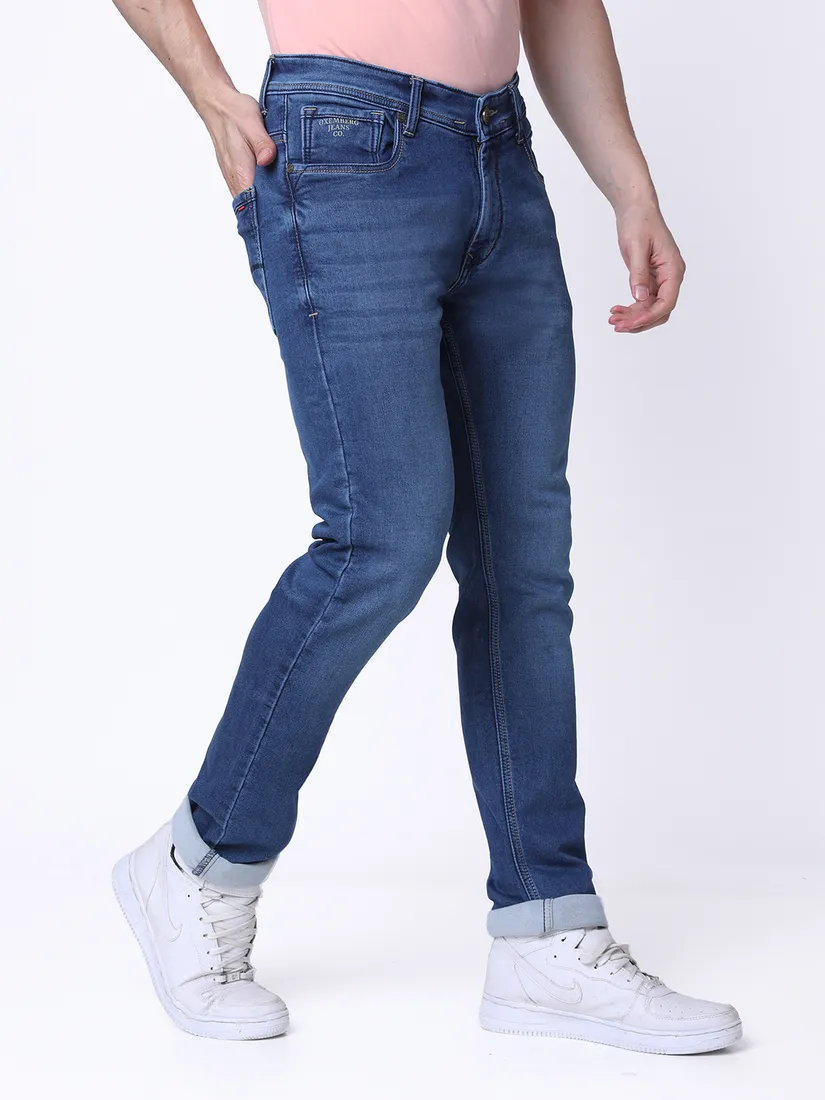 Oxemberg Men Slim Fit Solid Jeans