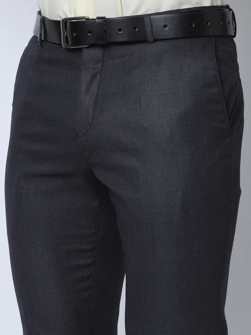Oxemberg Men Slim Fit Solid Formal Trouser