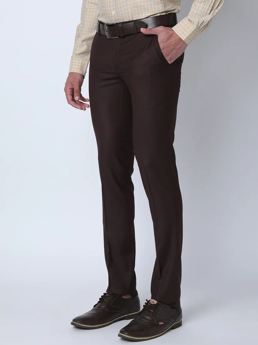 OXEMBERG Men Slim Fit Formal Trouser