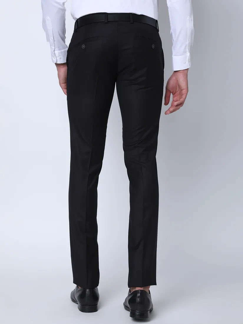 Oxemberg Men Slim Fit Solid Formal Trouser