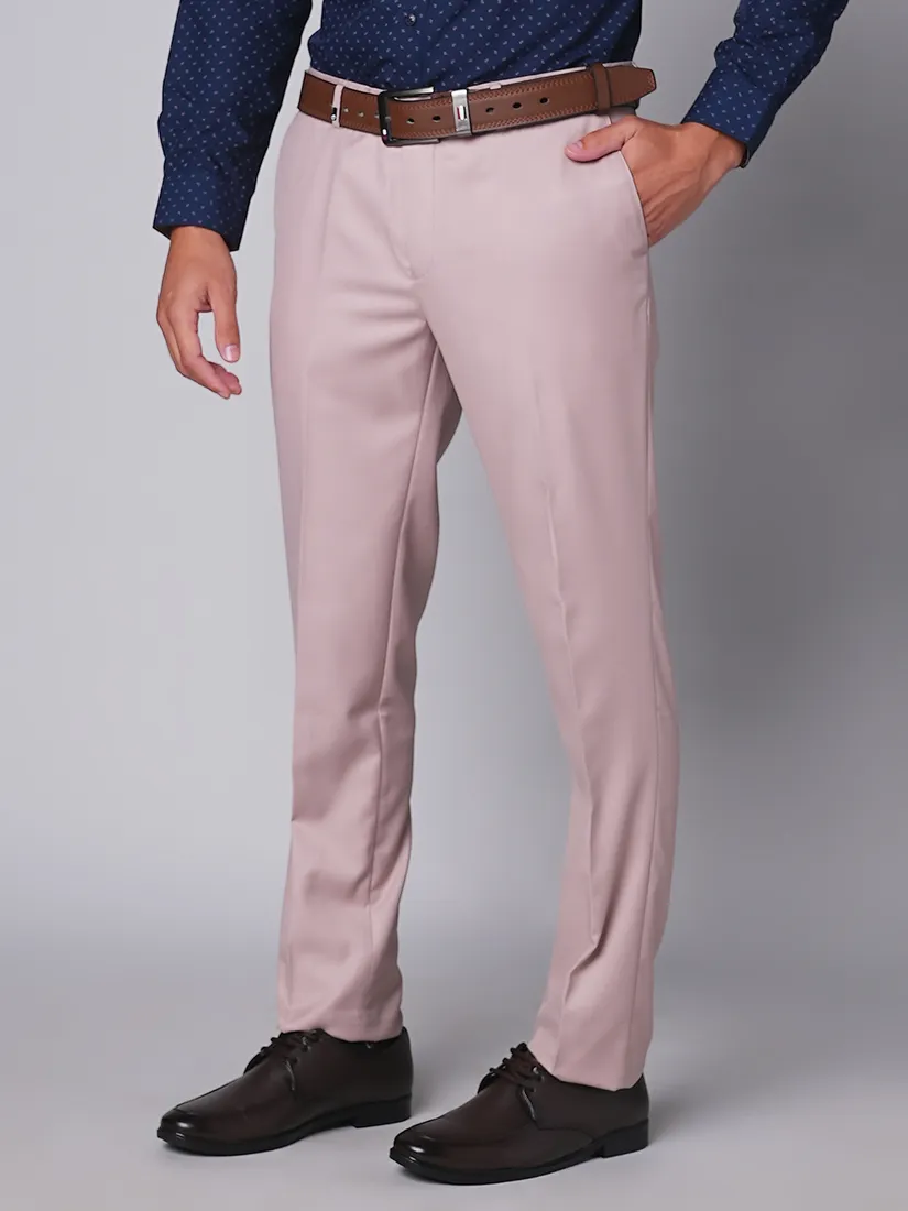 Oxemberg Men Slim Fit Solid Formal Trouser