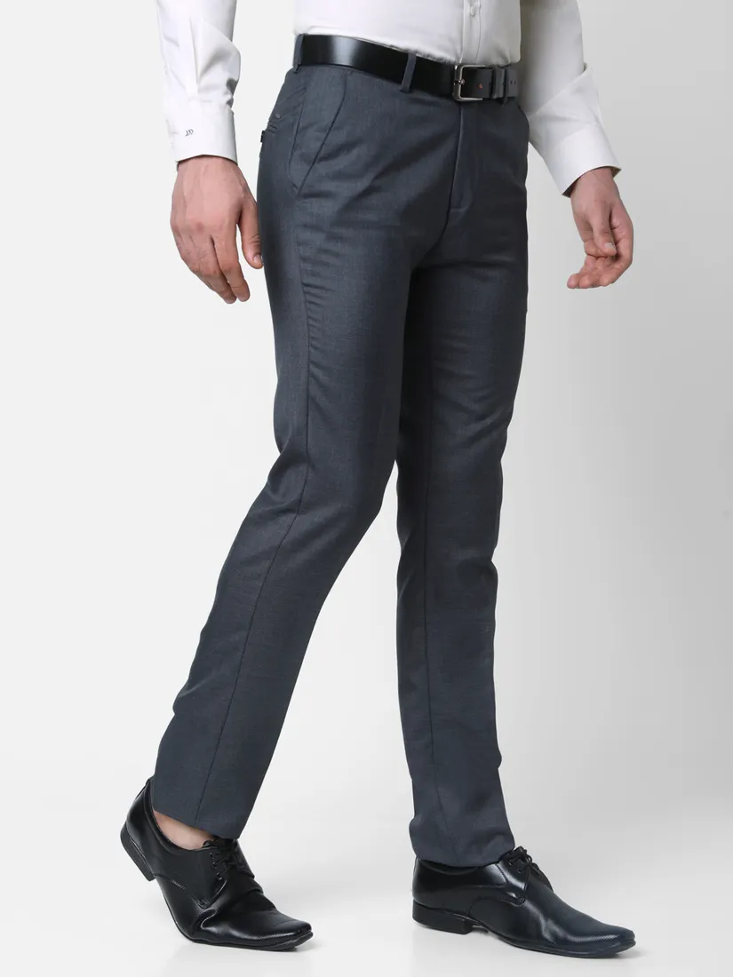 Inspiro Men Slim Fit Solid Formal Trouser