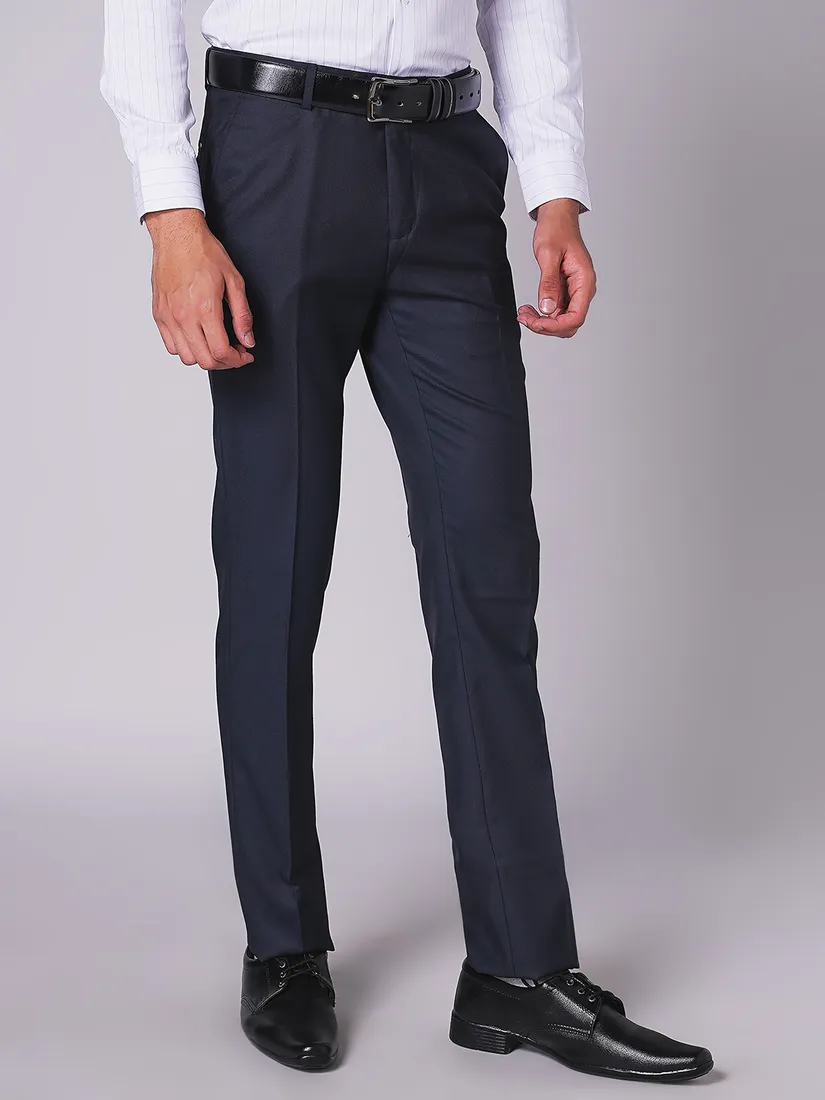 Inspiro Men Slim Fit Solid Formal Trouser