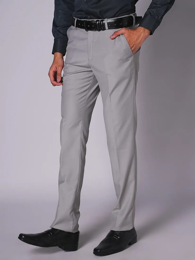 Inspiro Men Slim Fit Solid Formal Trouser