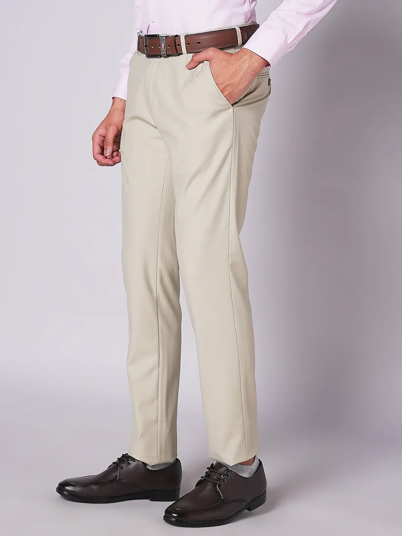 Inspiro Men Slim Fit Solid Formal Trouser