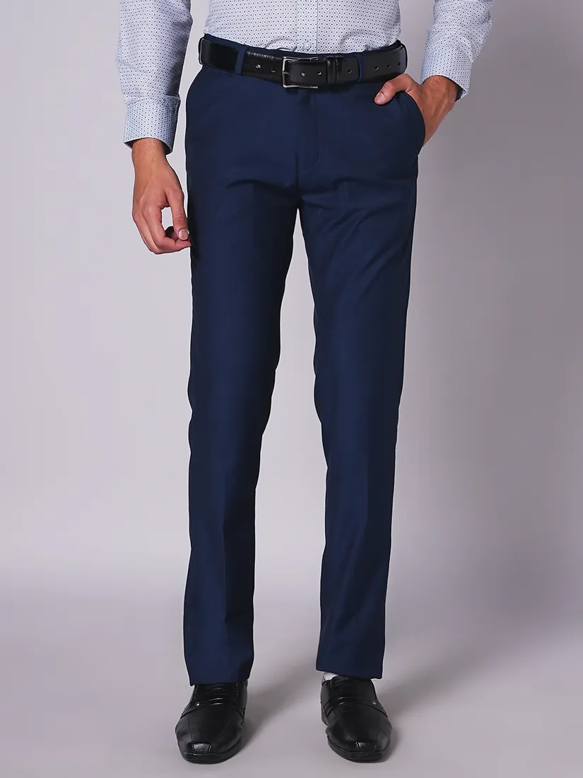 Inspiro Men Slim Fit Solid Formal Trouser