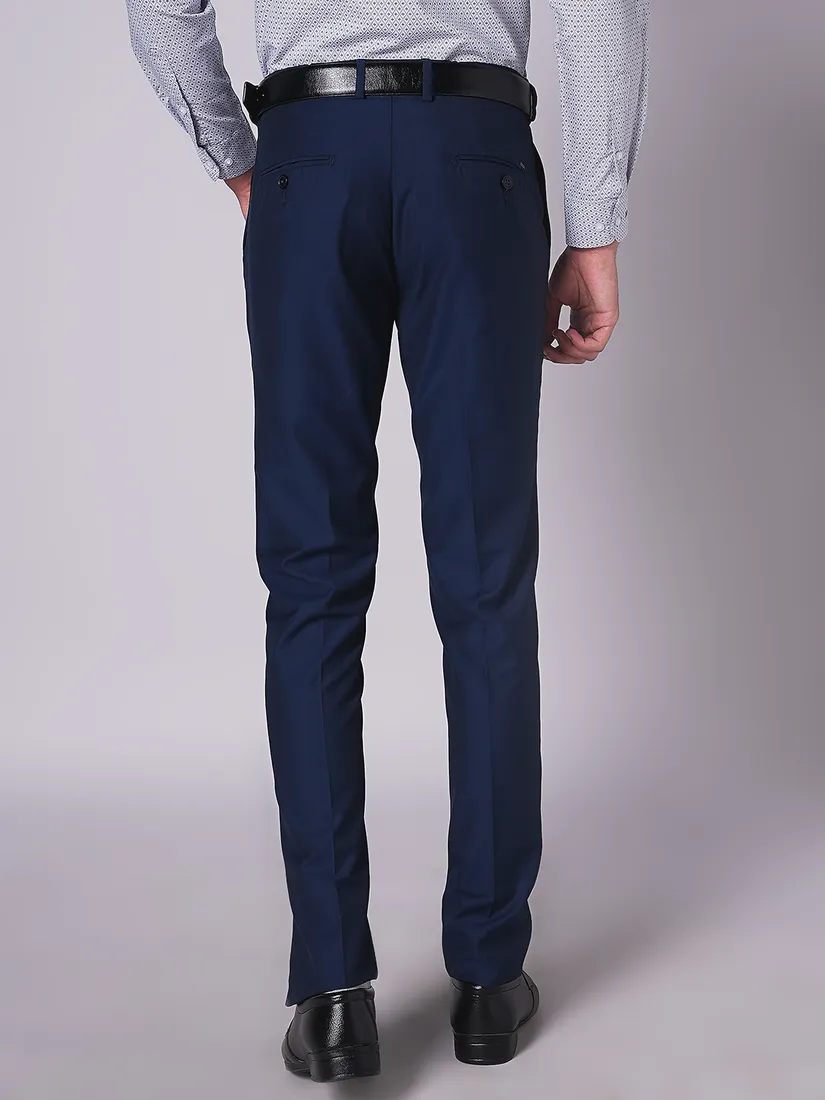 Inspiro Men Slim Fit Solid Formal Trouser