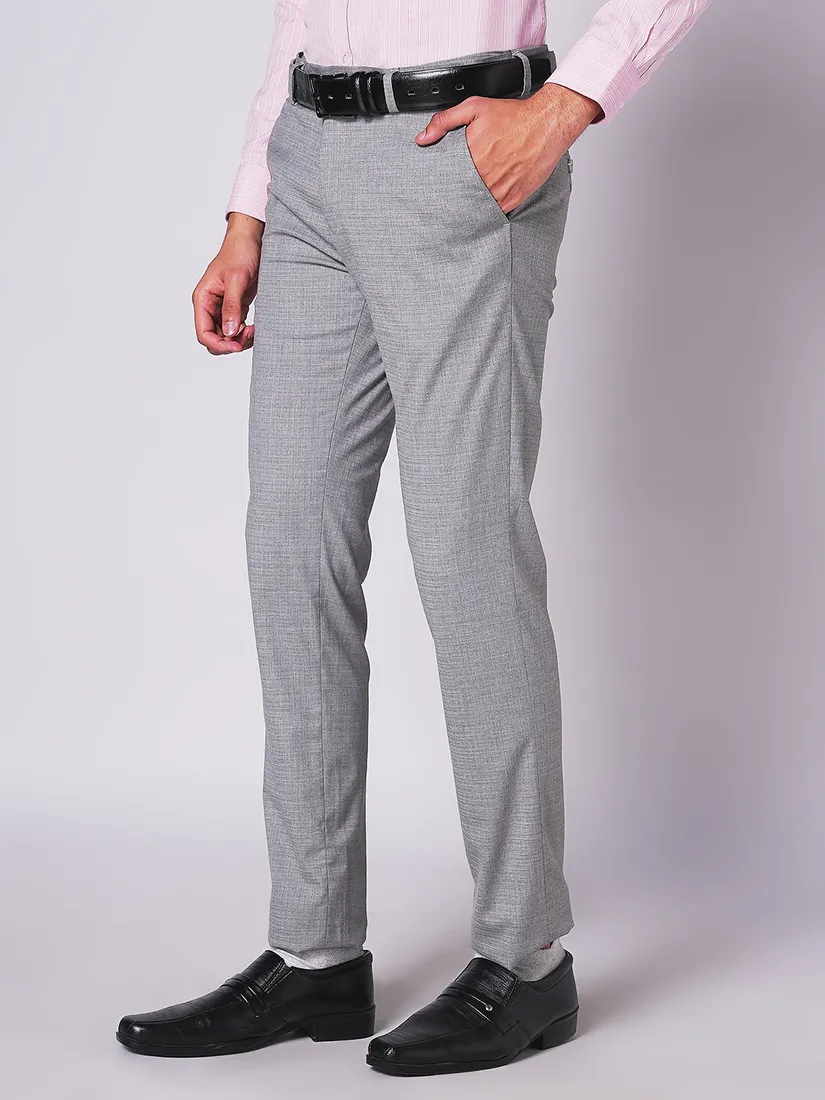 Inspiro Men Slim Fit Checks Formal Trouser