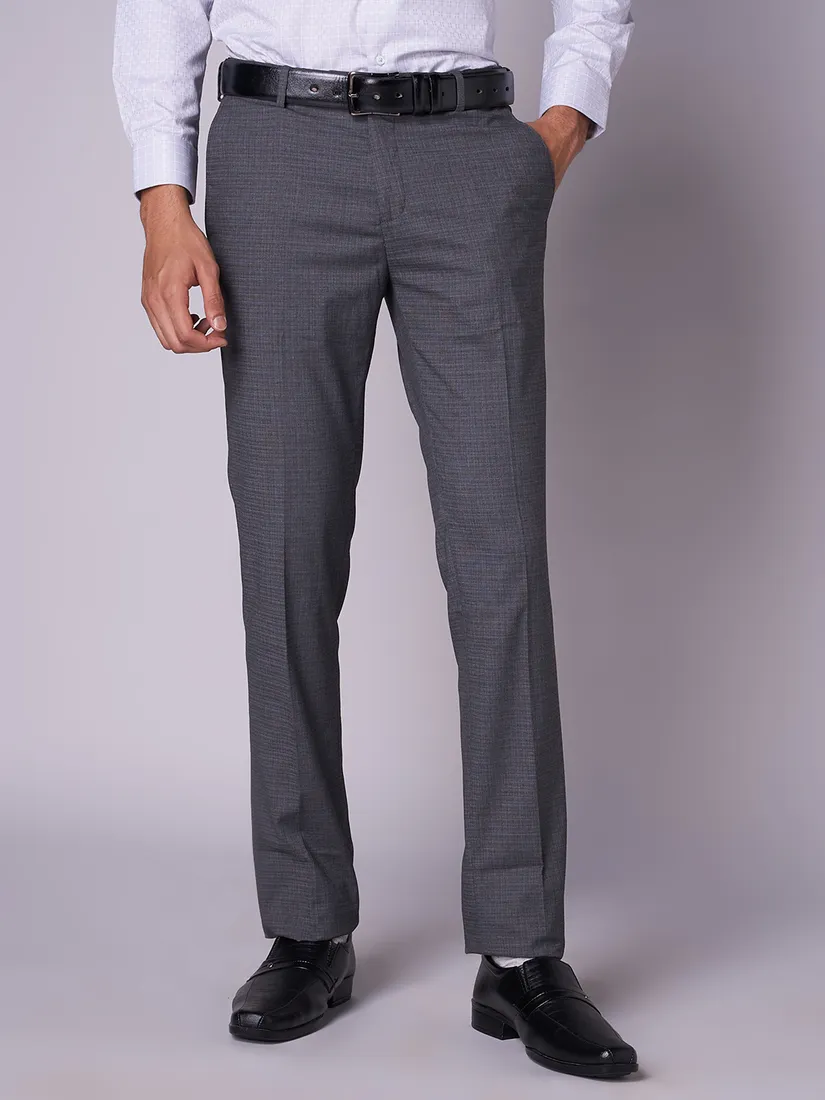 Inspiro Men Slim Fit Checks Formal Trouser