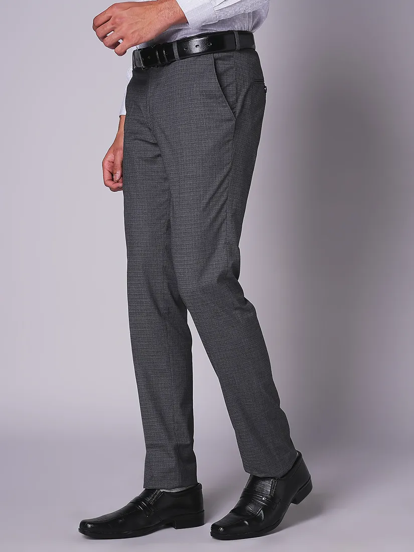 Inspiro Men Slim Fit Checks Formal Trouser