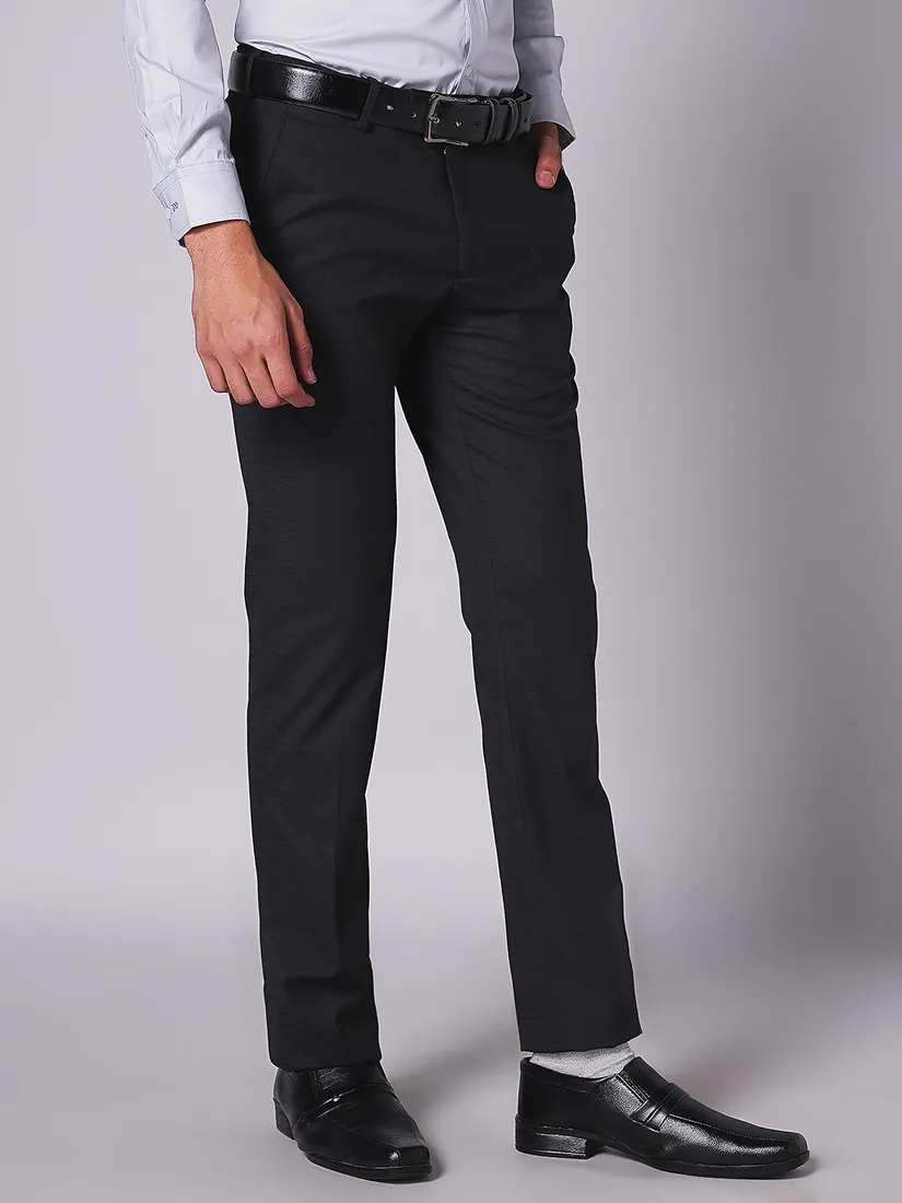 Inspiro Men Slim Fit Checks Formal Trouser