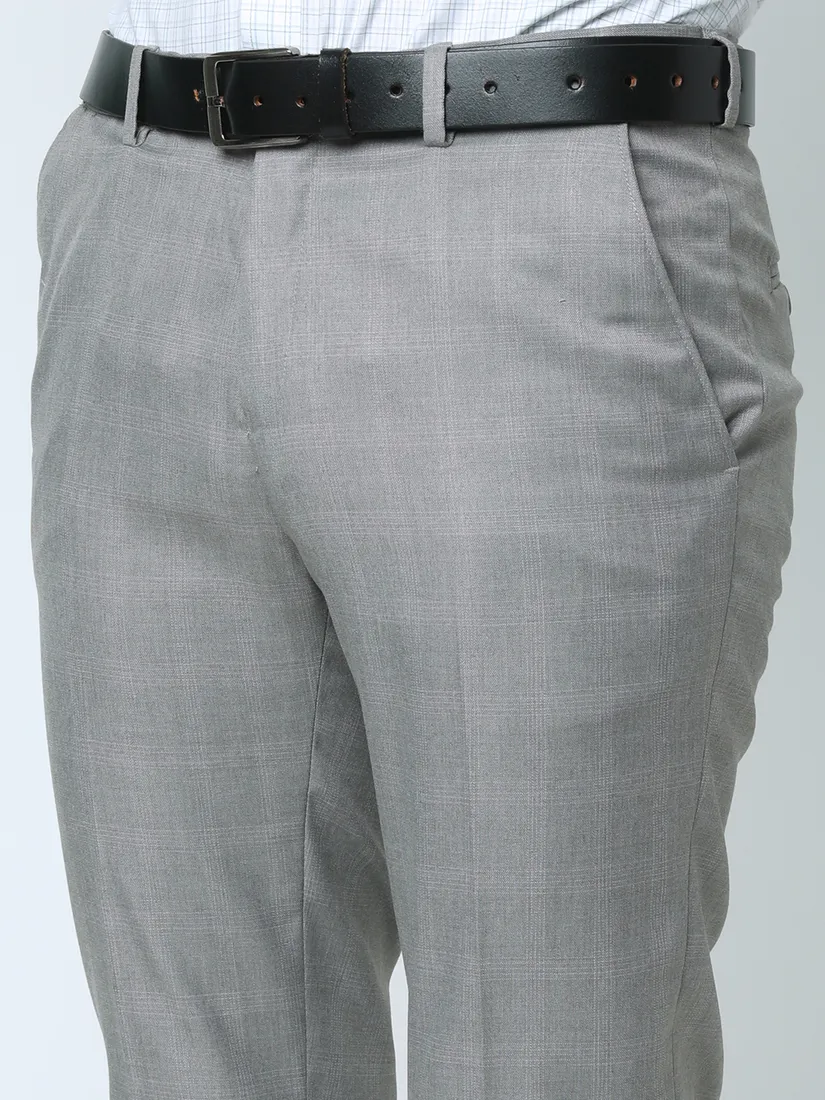 Inspiro Men Slim Fit Checks Formal Trouser