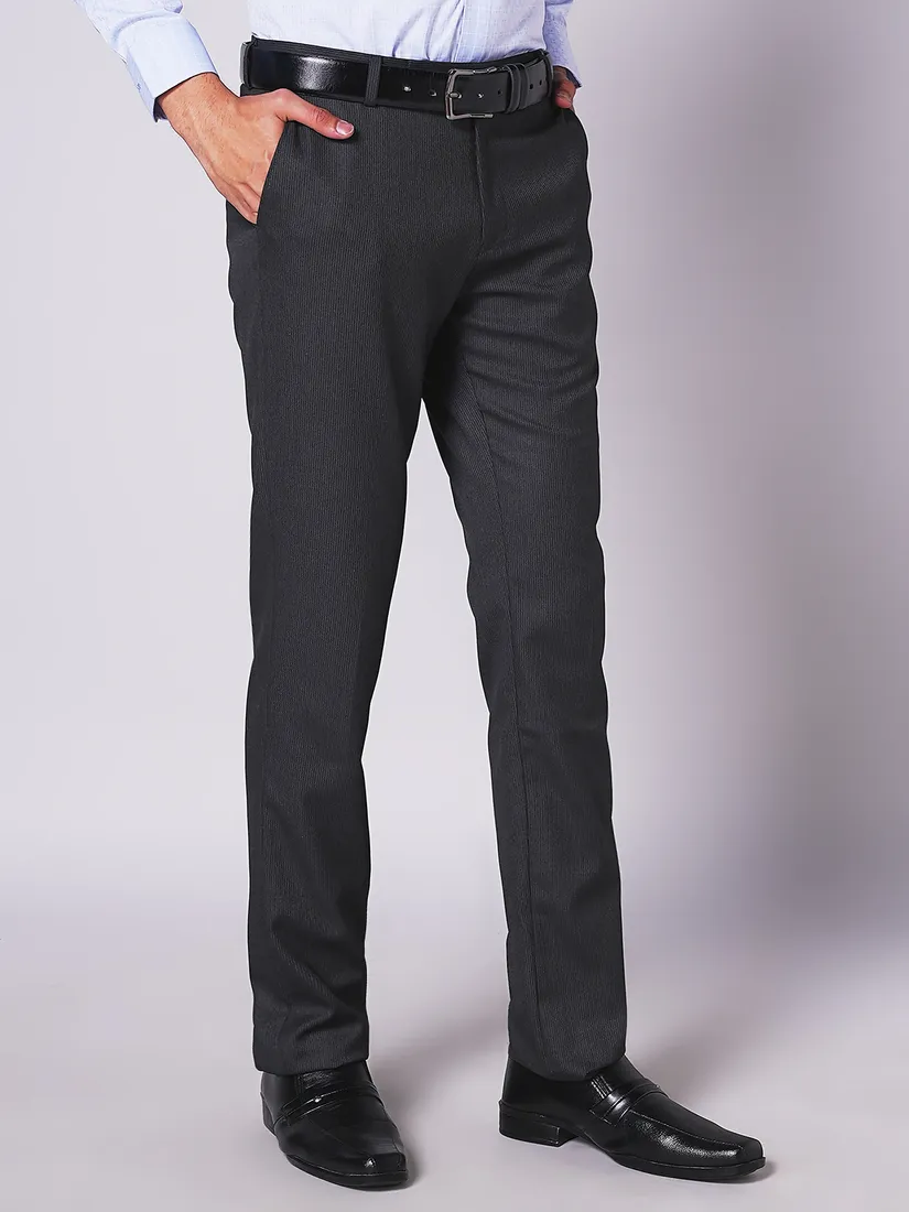 Inspiro Men Slim Fit Stripe Formal Trouser