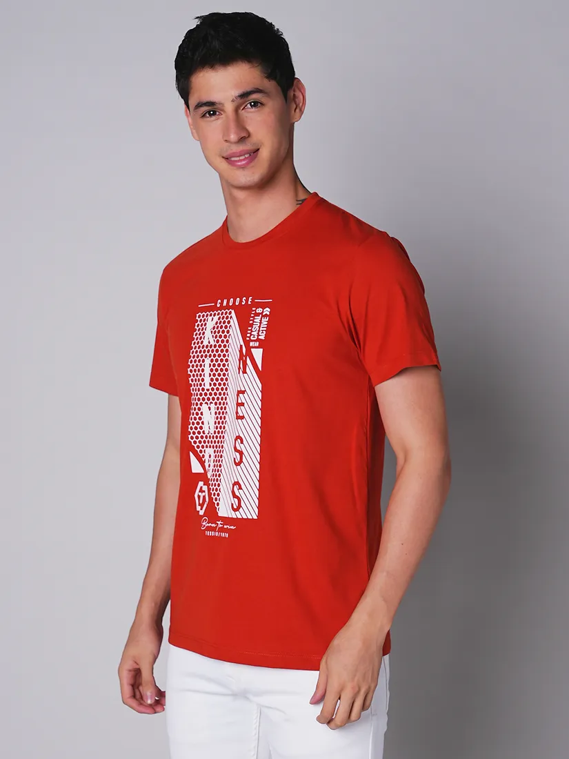 Tessio Men Slim Fit Print T-Shirt