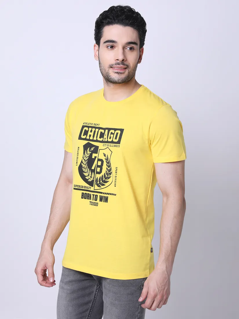 Tessio Men Regular Fit Printed T-Shirt