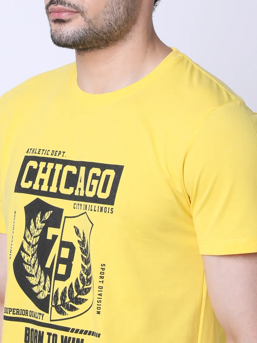 Tessio Men Regular Fit Printed T-Shirt