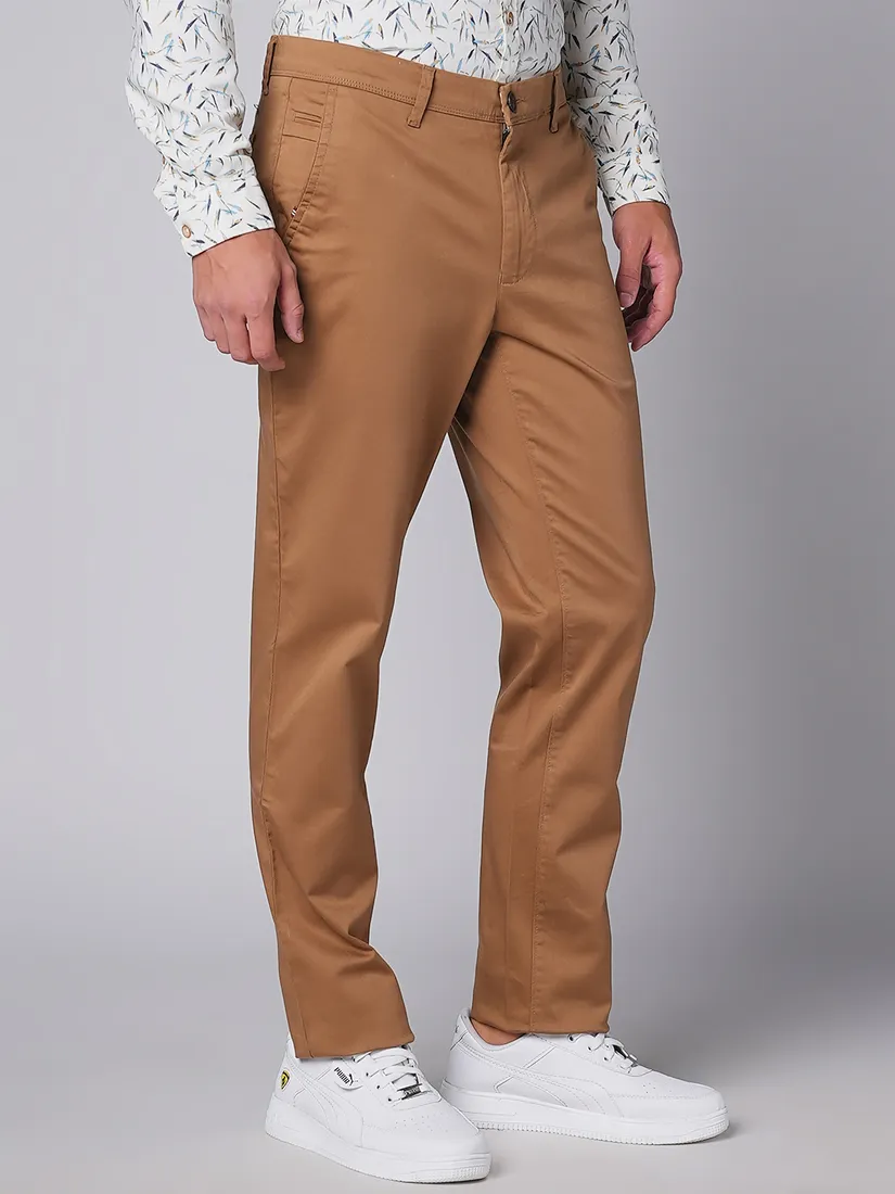 Oxemberg Men Slim Fit Solid Casual Trouser