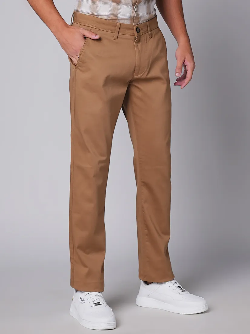 Oxemberg Men Slim Fit Solid Casual Trouser