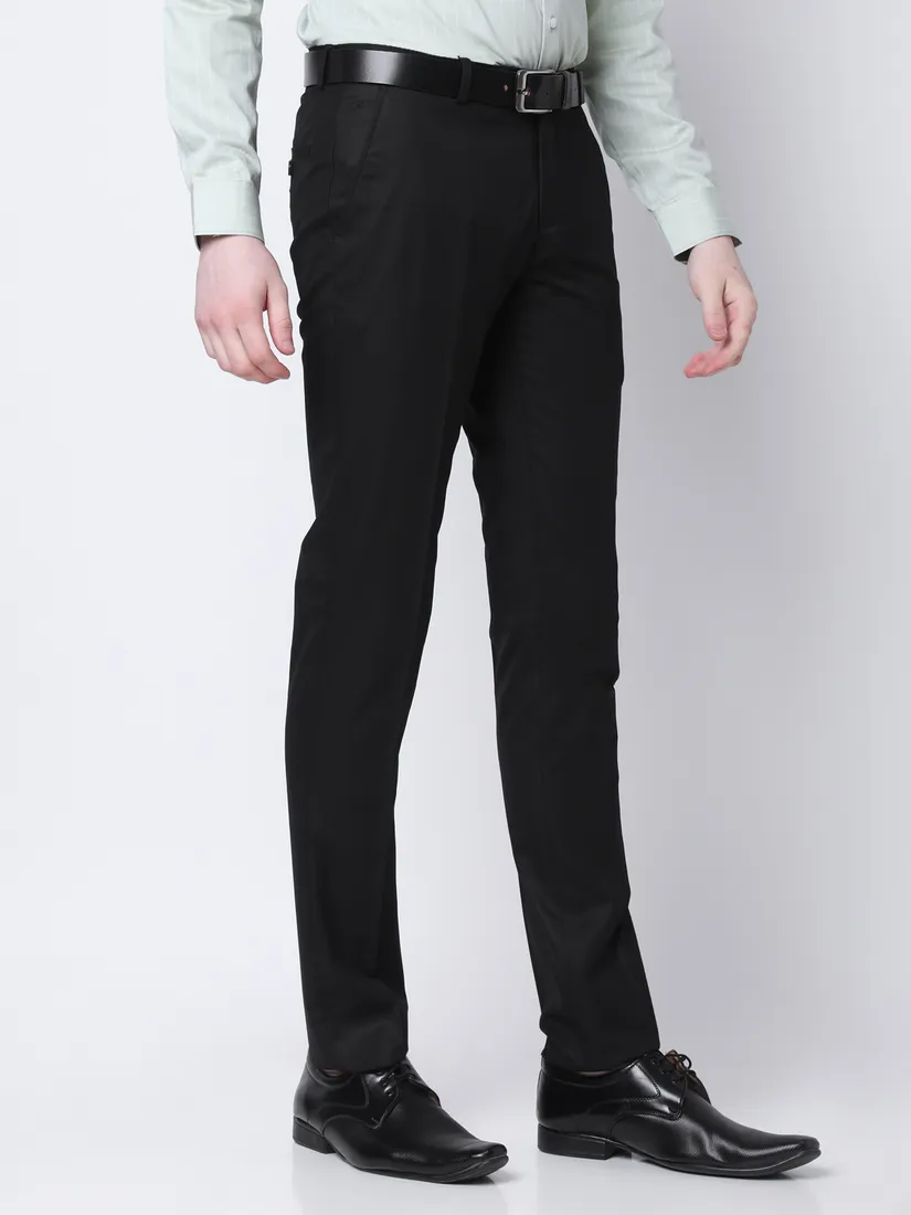 J. Hampstead Men Slim Fit Solid Formal Trouser