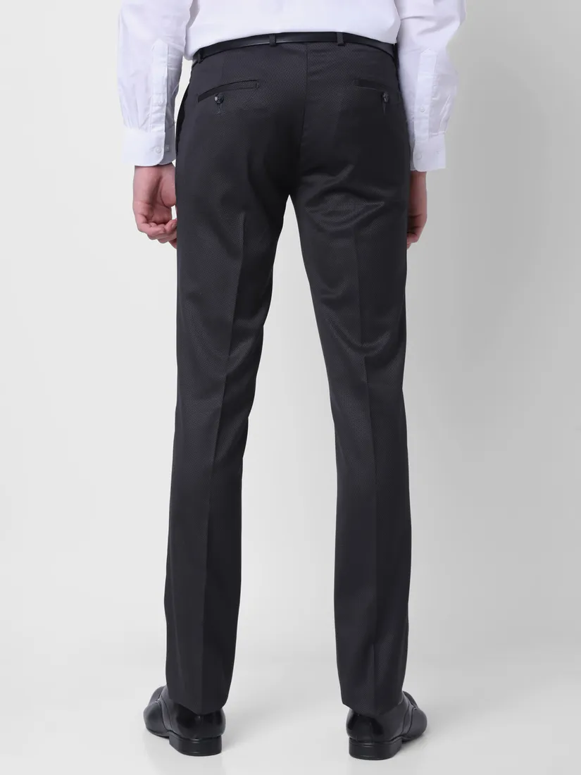 J. Hampstead Men Slim Fit Textured Formal Trouser