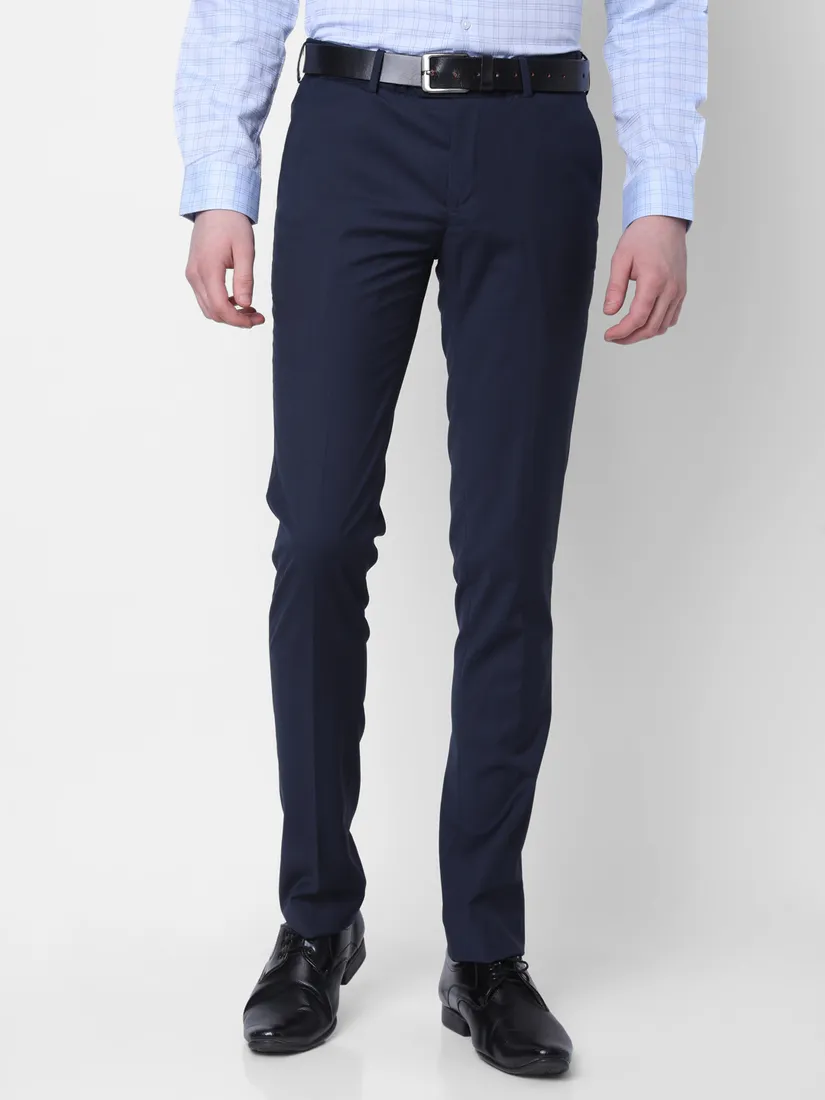 J. Hampstead Men Slim Fit Solid Formal Trouser