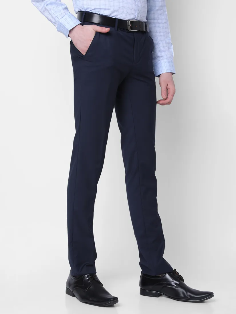 J. Hampstead Men Slim Fit Solid Formal Trouser