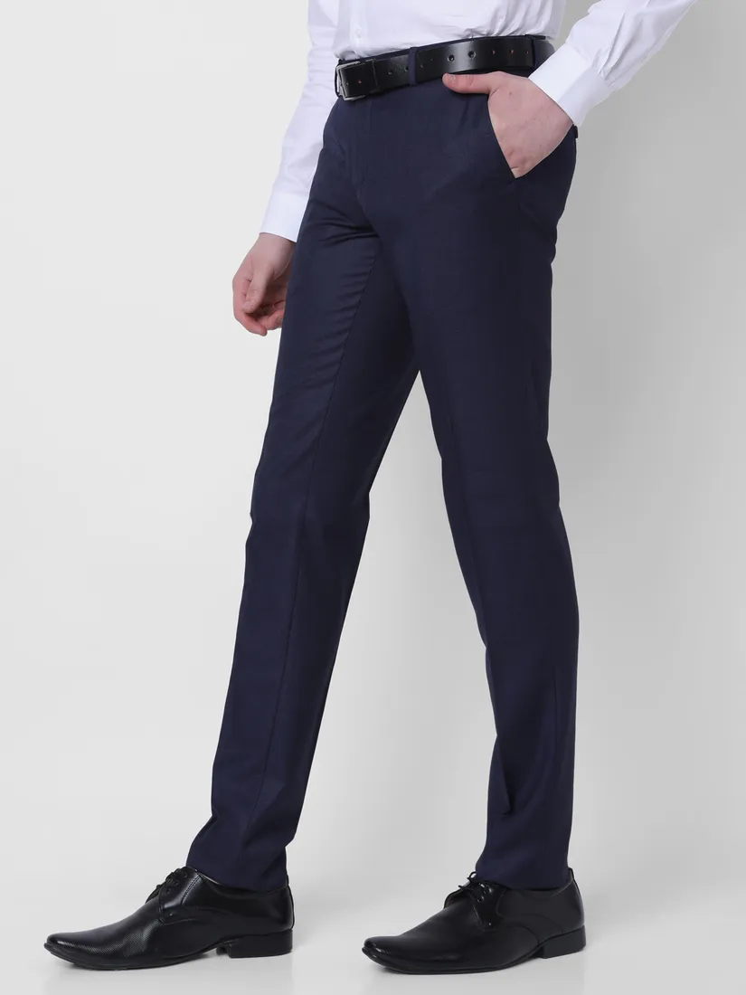 J. Hampstead Men Slim Fit Solid Formal Trouser