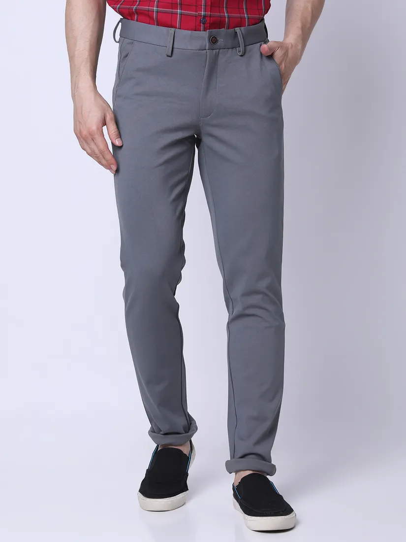 J. Hampstead Men Slim Fit Solid Casual Trouser