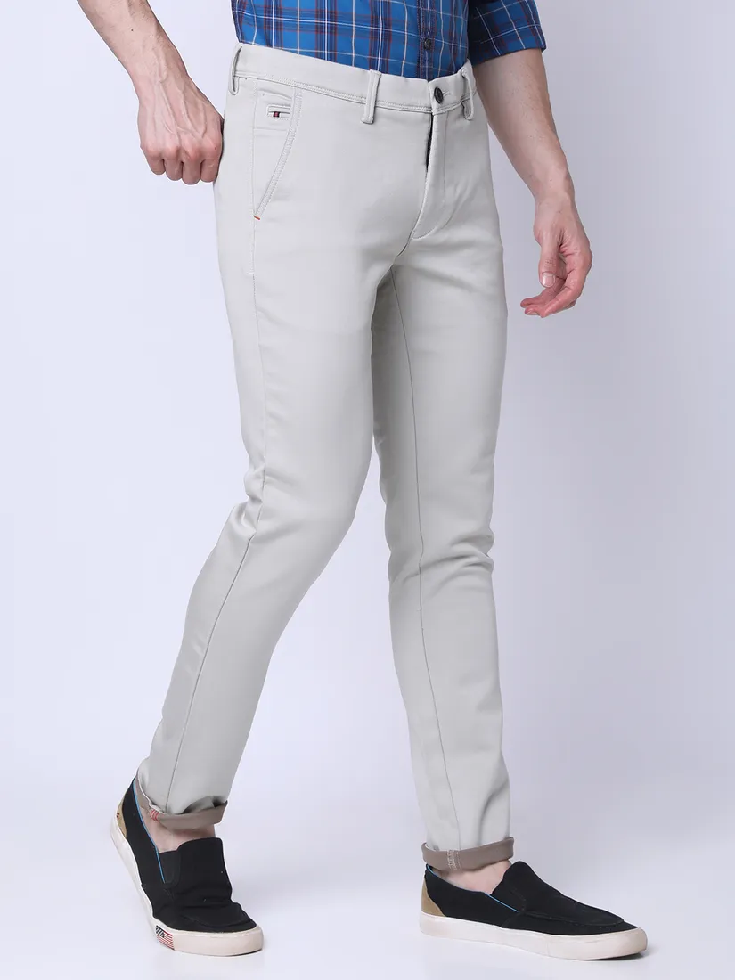 J. Hampstead Men Slim Fit Solid Casual Trouser