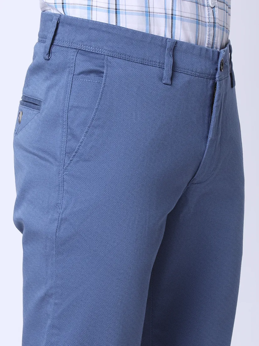 J. Hampstead Men Slim Fit Printed Casual Trouser