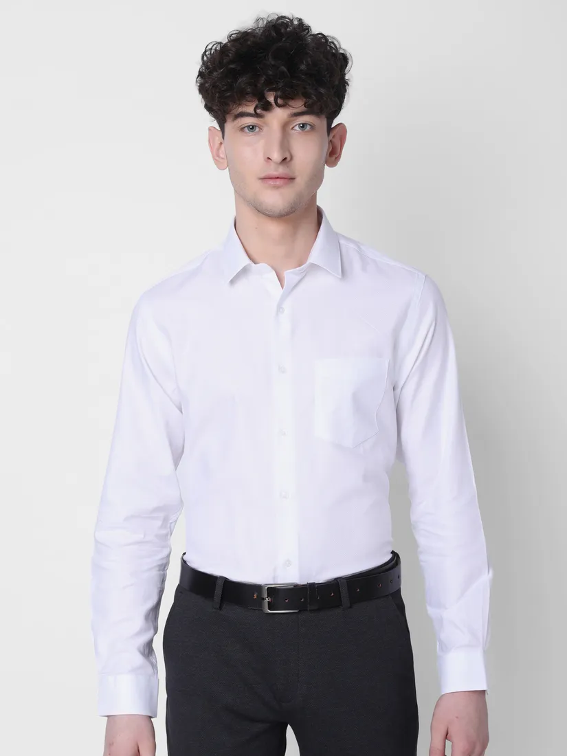 J. Hampstead Men Regular Fit Solid Formal Shirt