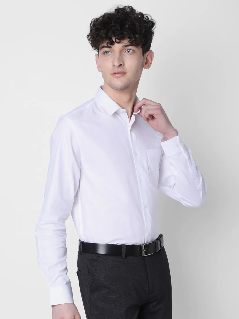 J. Hampstead Men Regular Fit Solid Formal Shirt