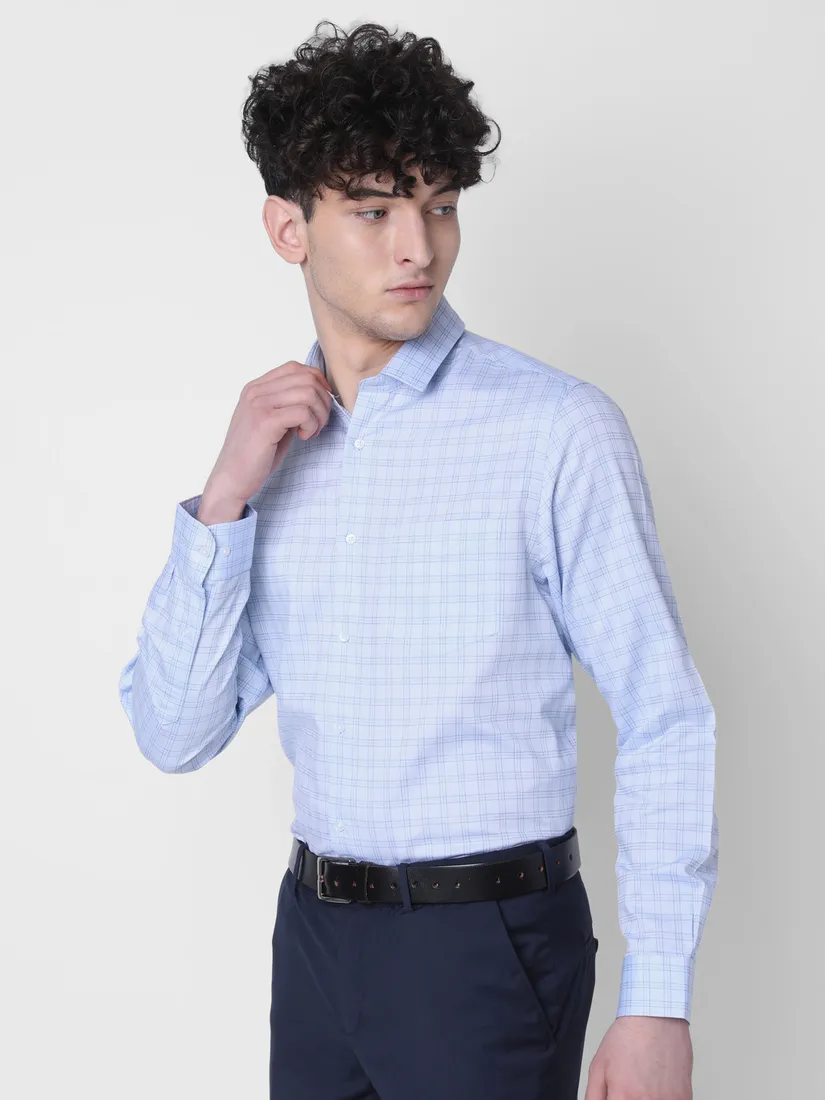 J. Hampstead Men Regular Fit Checks Formal Shirt