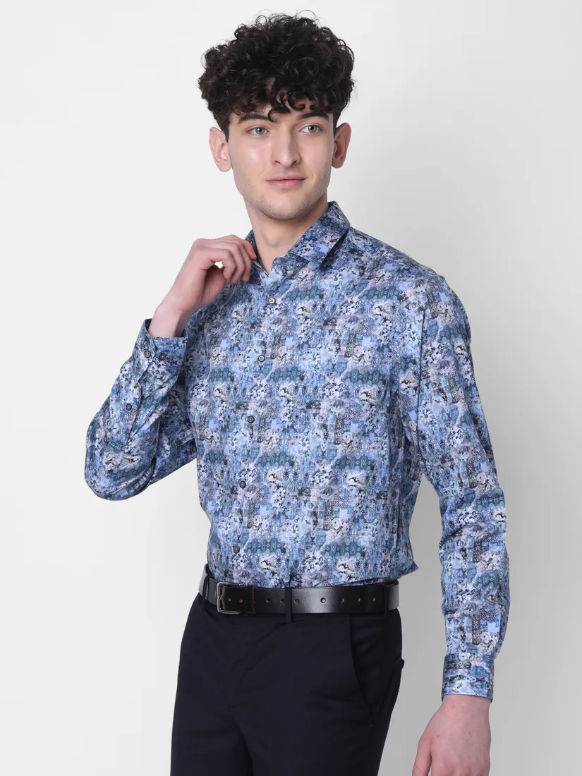 J. Hampstead Men Regular Fit Prints Formal Shirt
