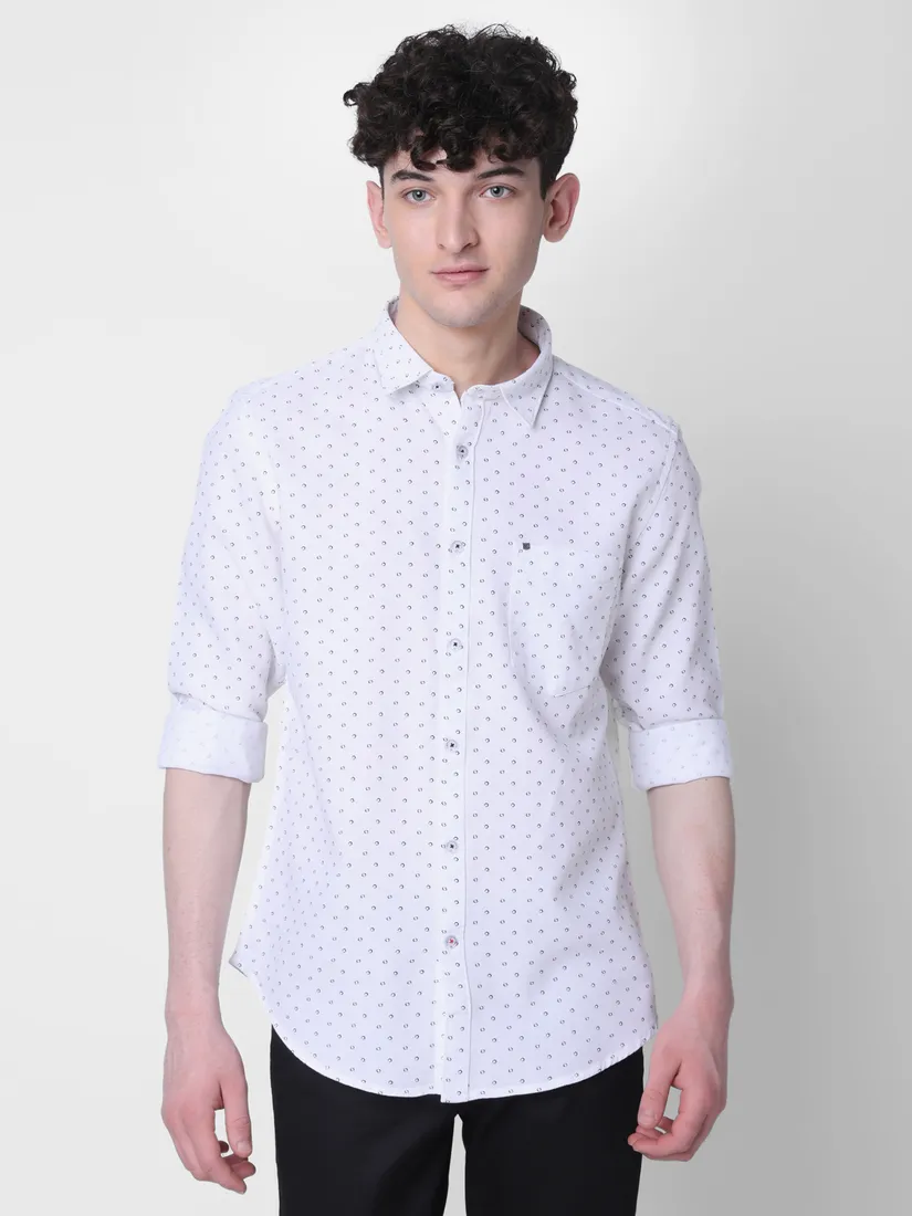 Mozzo Men Slim Fit Printed Shirt