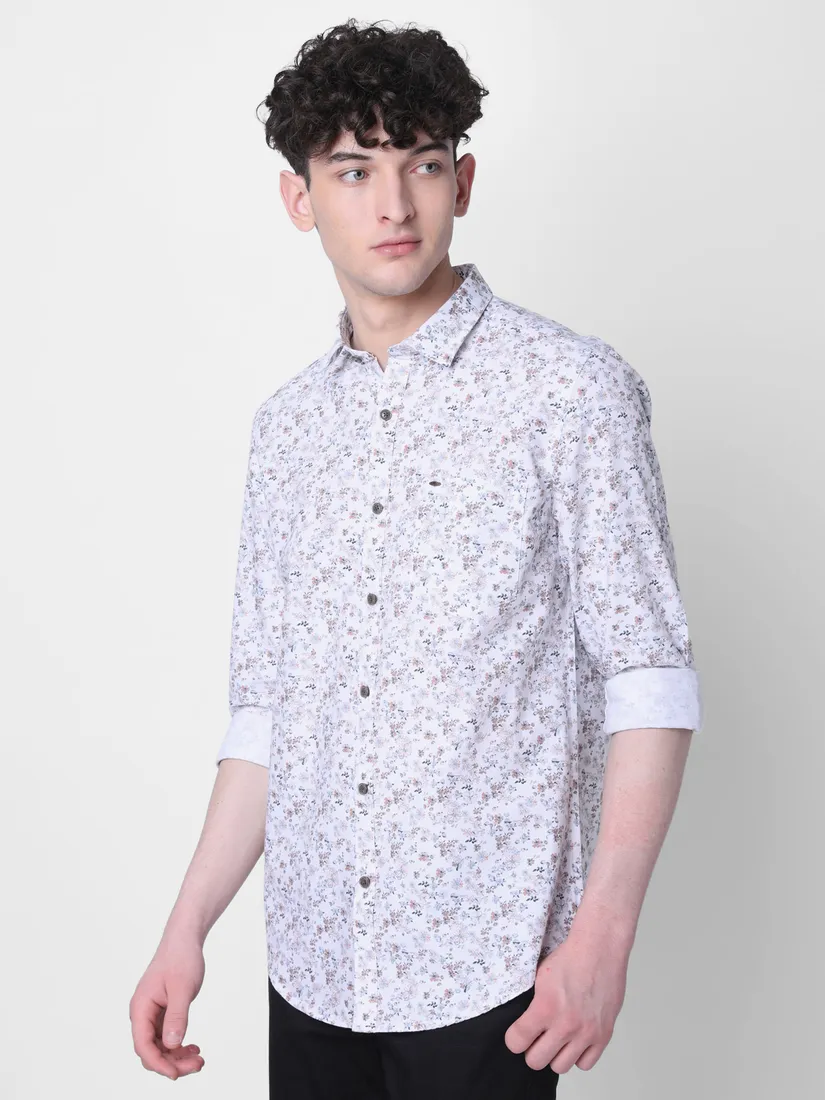 Mozzo Men Slim Fit Printed Shirt