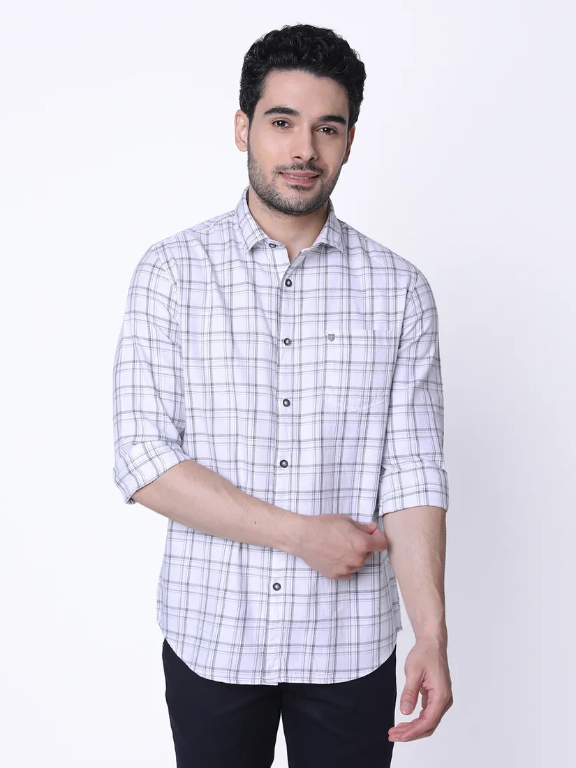 Oxemberg Men Slim Fit Checks Shirt