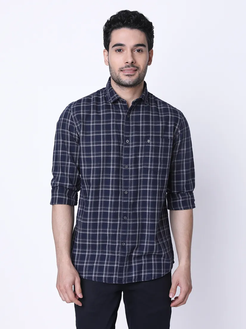 Oxemberg Men Slim Fit Checks Shirt