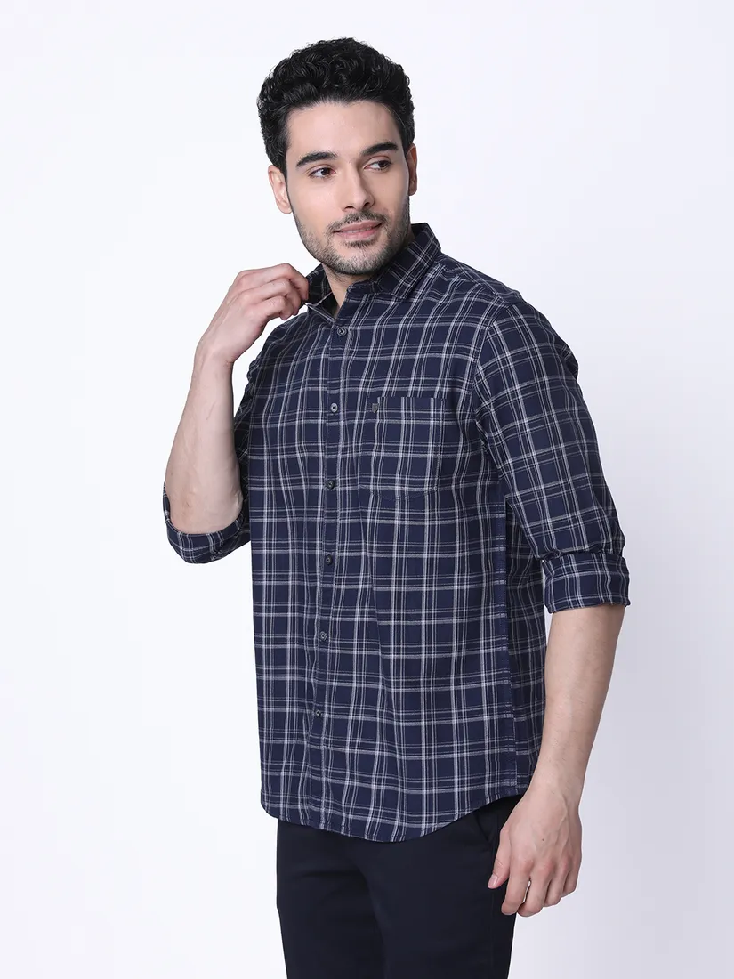 Oxemberg Men Slim Fit Checks Shirt