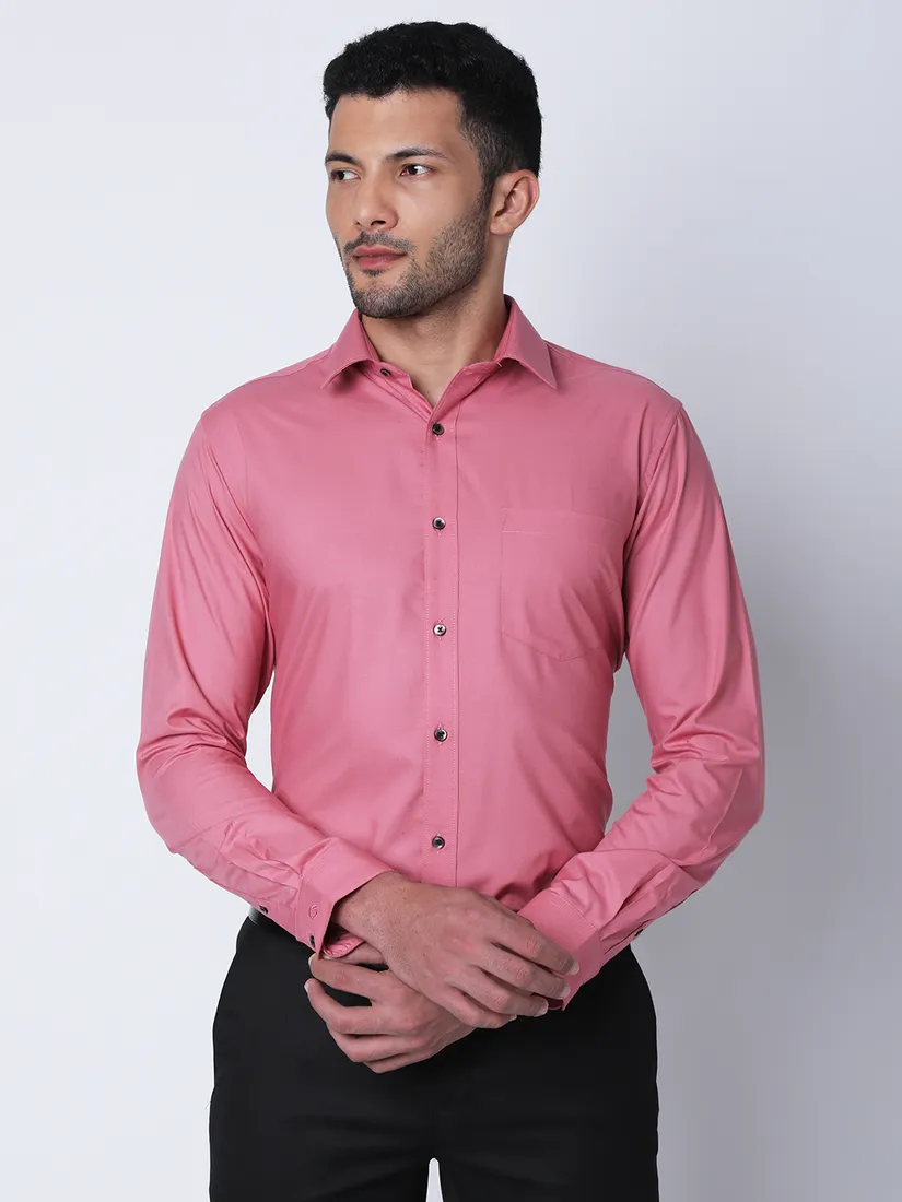 Oxemberg Men Slim Fit Solid Shirt