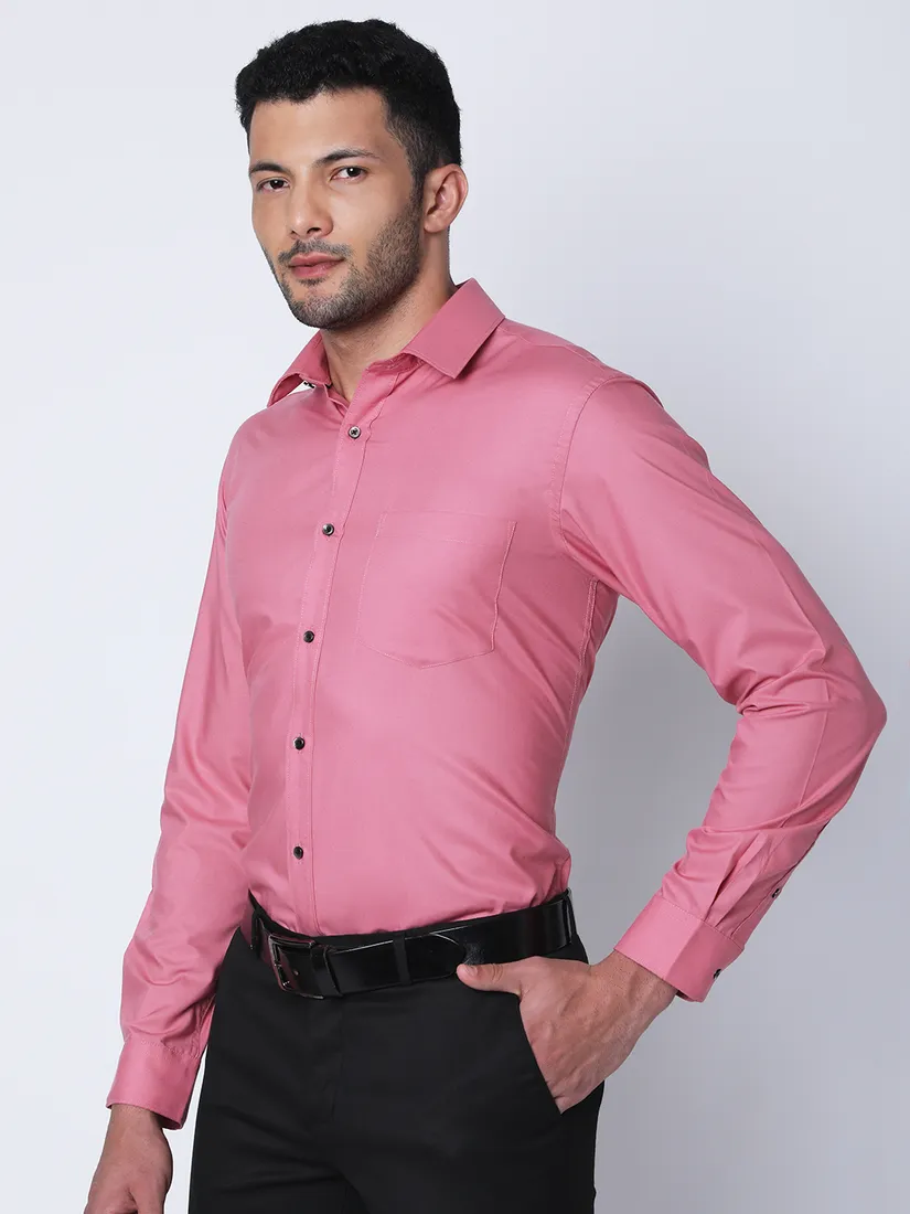 Oxemberg Men Slim Fit Solid Shirt