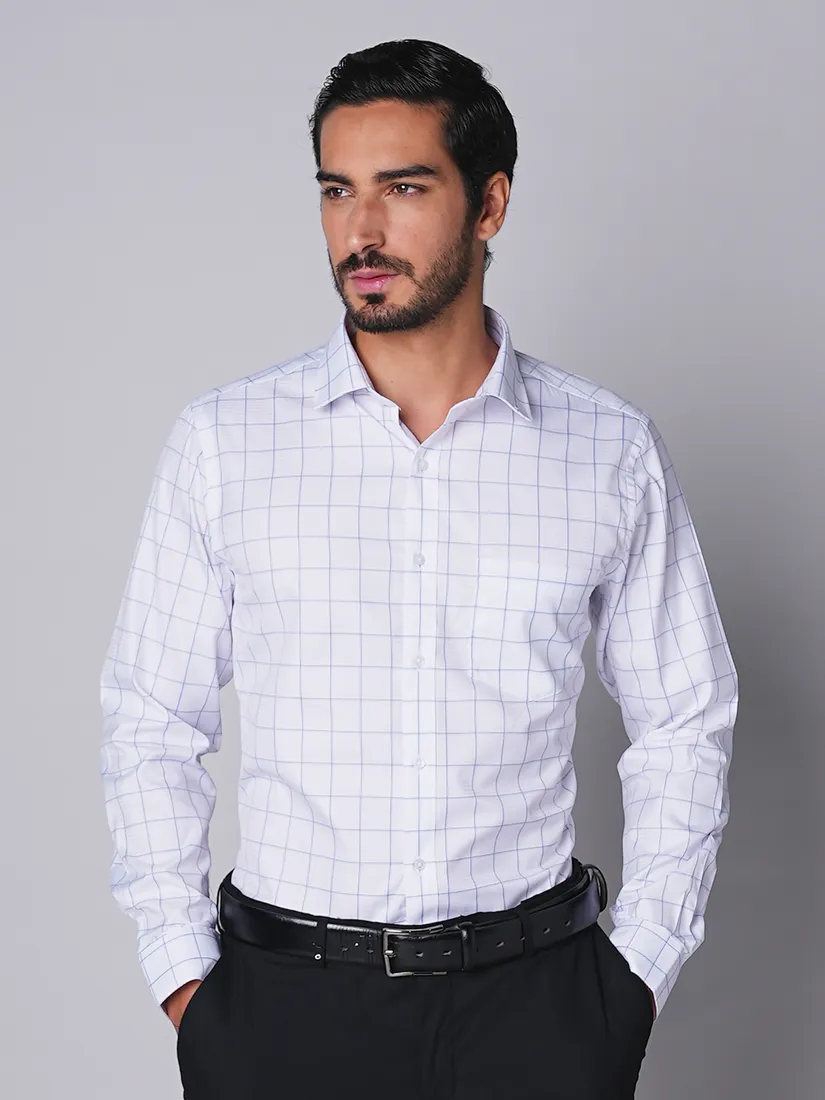 Oxemberg Men Slim Fit Checks Formal Shirt