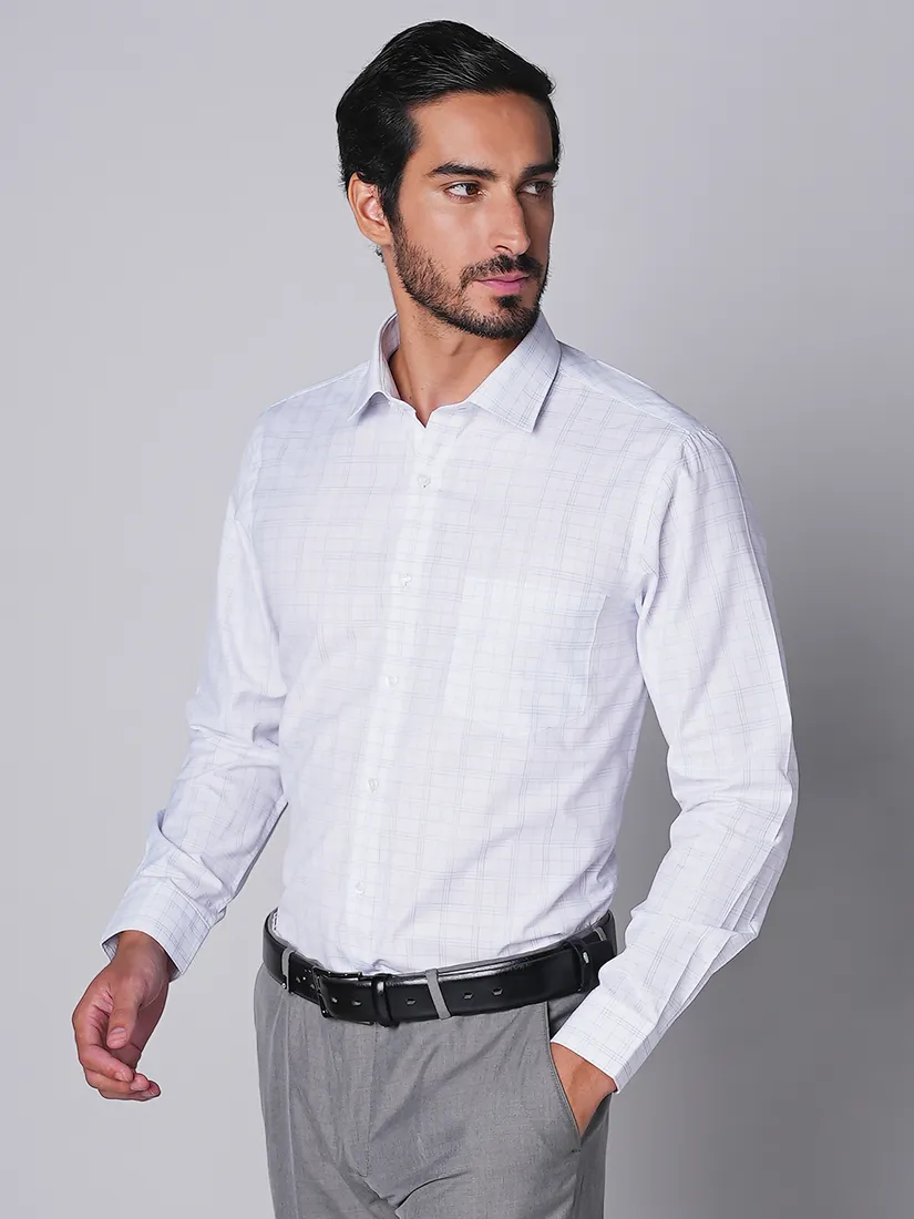 Oxemberg Men Slim Fit Checks Formal Shirt