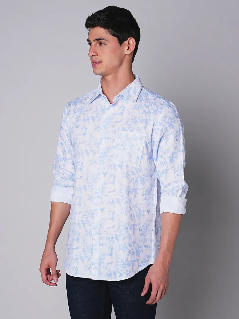 Mozzo Men Slim Fit Print Casual Shirt