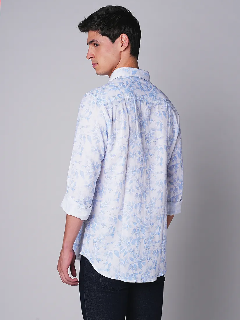 Mozzo Men Slim Fit Print Casual Shirt