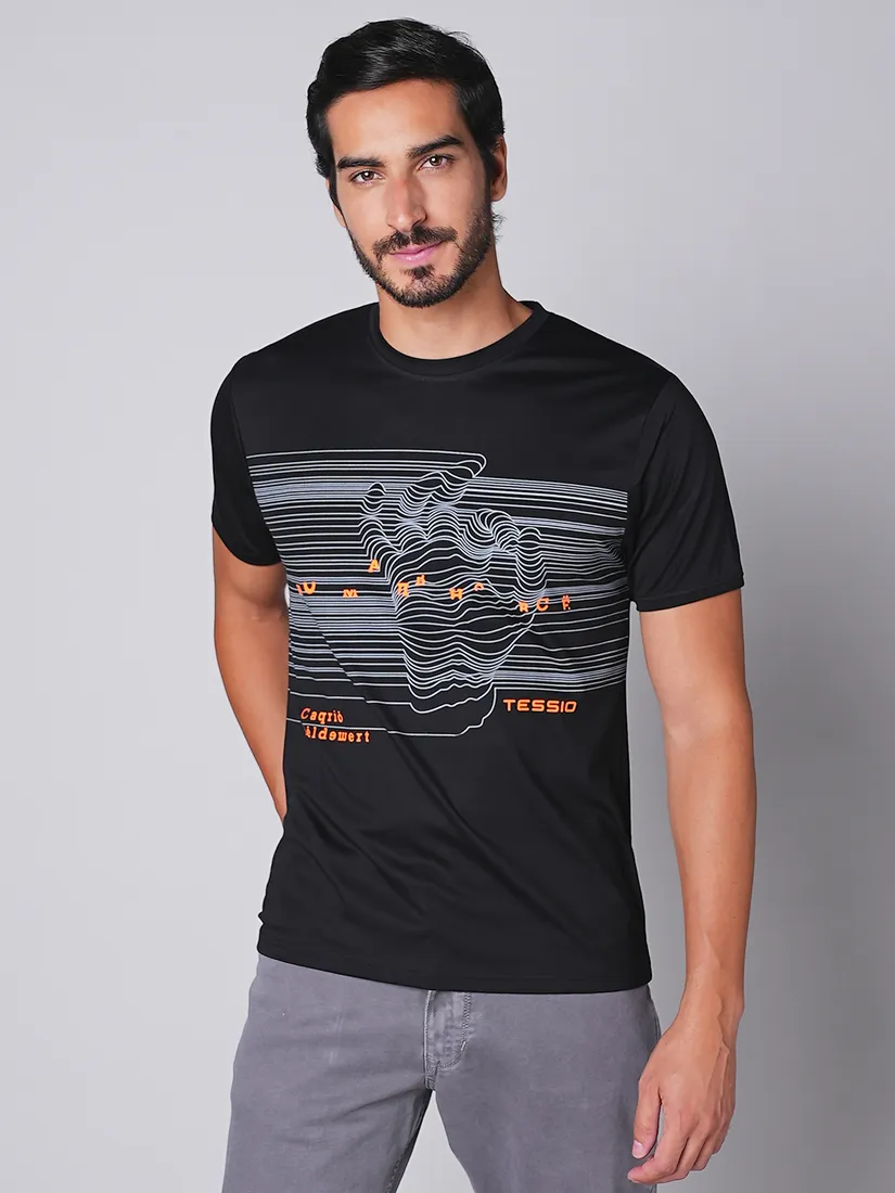 Tessio Men Slim Fit Print T-Shirt